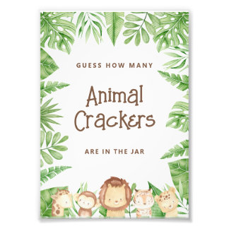 Safari Guess Game Baby Dusche - Editierbares Zeich Fotodruck