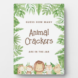 Safari Guess Game Baby Shower - TableTop-Zeichen Fotoplatte