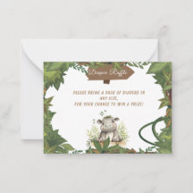 Safari Hippo Baby Dusche Windeln Raffle Umschließu