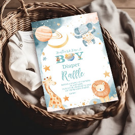 Safari Houston, wir haben einen Boy Diapper Raffle Begleitkarte