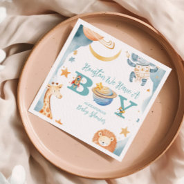 Safari Houston, wir haben einen Jungen im Weltraum Serviette