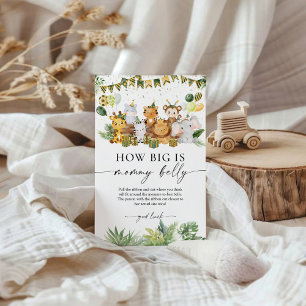 Safari How Big is Mommy's Bly Baby Shower Game