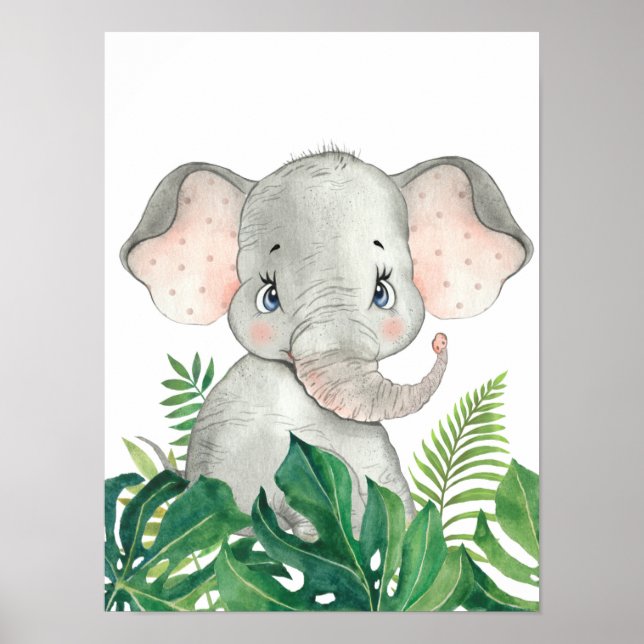Safari im Jungle Baby Elephant Poster (Vorne)