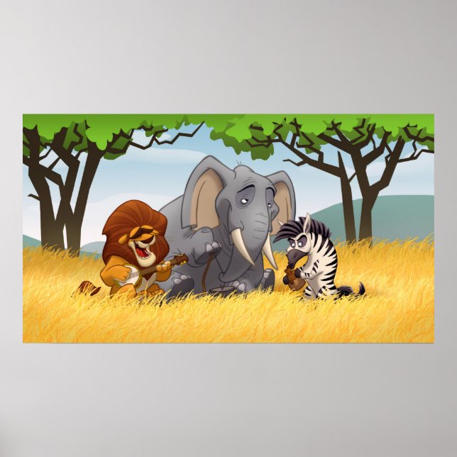 Safari Jug Band Poster (Vorne)