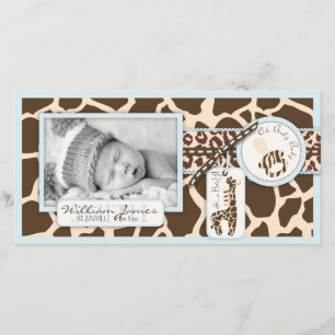 Safari-Jungen-Foto-Karte Ankündigung