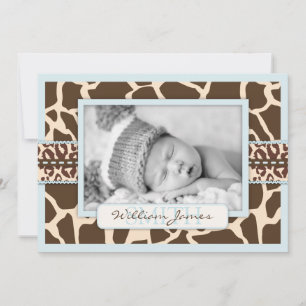 Safari-Jungen-Mitteilungs-Karte Ankündigung