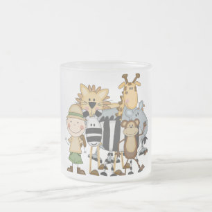Safari-Jungen-T-Shirts und Geschenke Mattglastasse