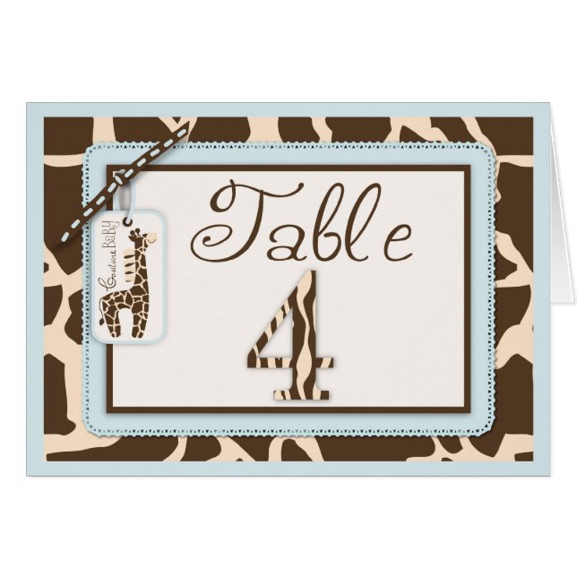 Safari-Jungen-Tabellen-Karte 4 (Vorderseite (Horizontal))