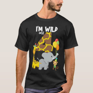 Safari Jungle Animal für I'm Wild 4 Zoo Birthd T-Shirt