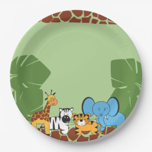 Safari Jungle Animal Theme Party Pappteller