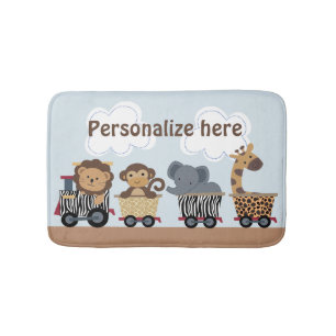 Safari Jungle Animal Train Kid's Badematte