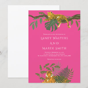 Safari Jungle Animal Wedding Einladung