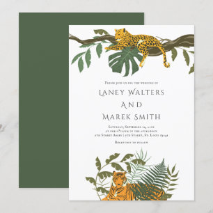 Safari Jungle Animal Wedding Einladung