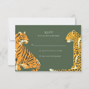 Safari Jungle Animal Wedding RSVP Karte