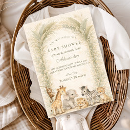 Safari Jungle Animals Arch Baby Shower Einladung