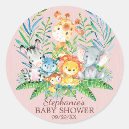 Safari Jungle Animals Baby Dusche Gefallen Sticker