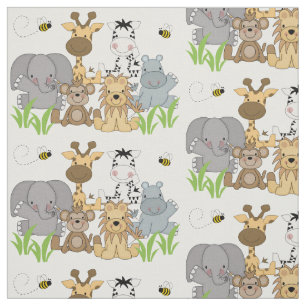 Safari Jungle Animals Baby Kinderzimmer Kinderzimm Stoff