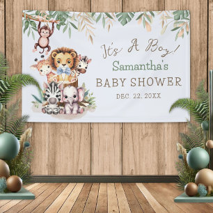 Safari Jungle Animals Baby Showbanner Banner
