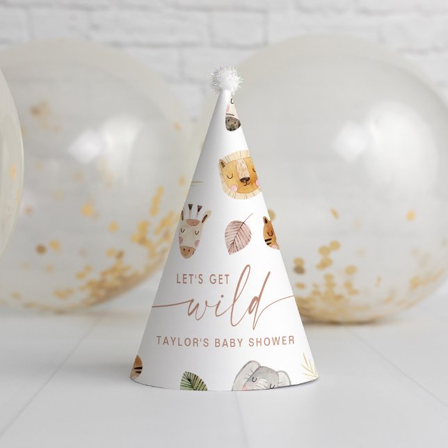 SAFARI Jungle Animals Babydusche Partyhütchen (Von Creator hochgeladen)