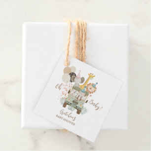 Safari Jungle Animals Boho Baby Dusche Geschenkanhänger