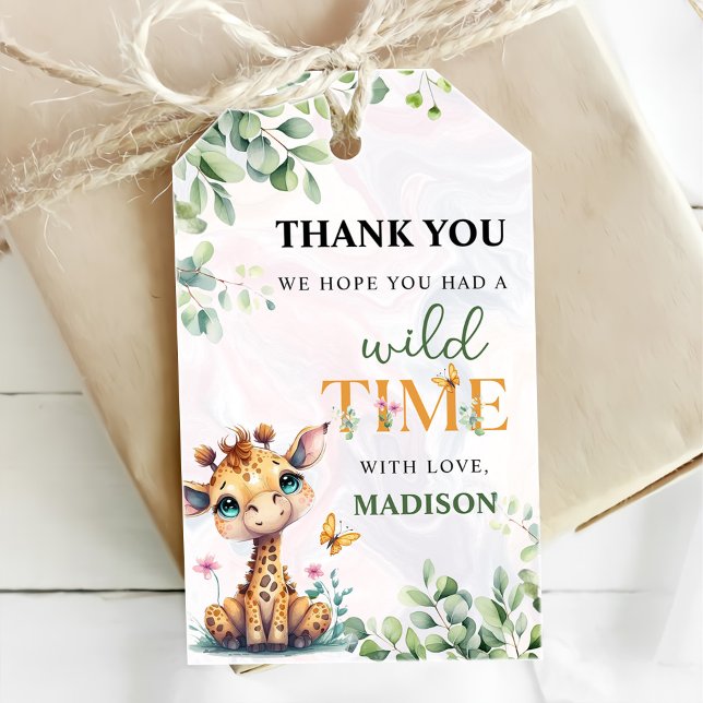 Safari Jungle Animals Geburtstag Geschenkanhänger (Von Creator hochgeladen)