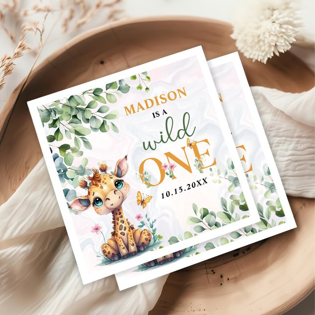 Safari Jungle Animals Geburtstag Serviette (Von Creator hochgeladen)