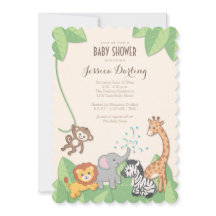 Safari Jungle Animals Moderne Babydusche