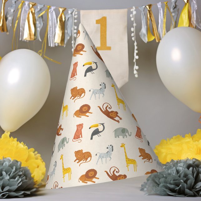 Safari Jungle Animals Partyhütchen (Von Creator hochgeladen)