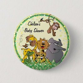 Safari Jungle Baby Animals | Babydusche Button