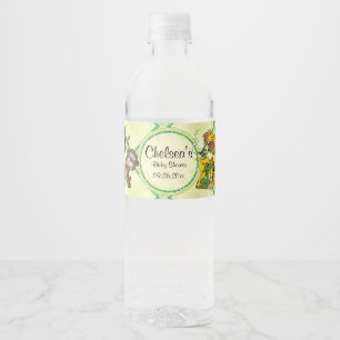 Safari Jungle Baby Animals - Babydusche Wasserflaschenetikett