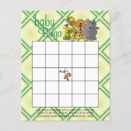 Safari Jungle Baby Animals - Bingo Game Flyer