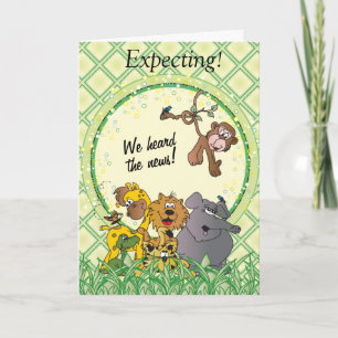 Safari Jungle Baby Animals Karte