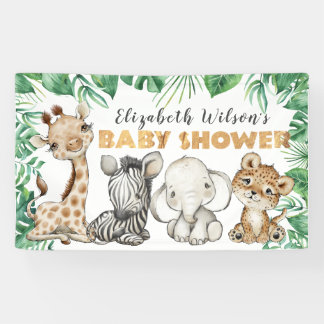 Safari Jungle Baby Duschbanner Banner