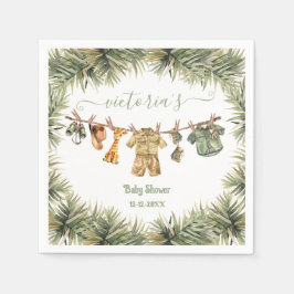 Safari Jungle Baby Dusche Wäscheleine Serviette