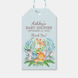 Safari Jungle Baby Shower Favor Geschenk Tag Geschenkanhänger