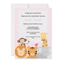 Safari-Jungle-Babydusche - Mädchen