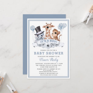 Safari Jungle Boy Baby Dusche Einladung