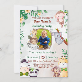 Safari & Jungle Geburtstag Einladungen für Kinder