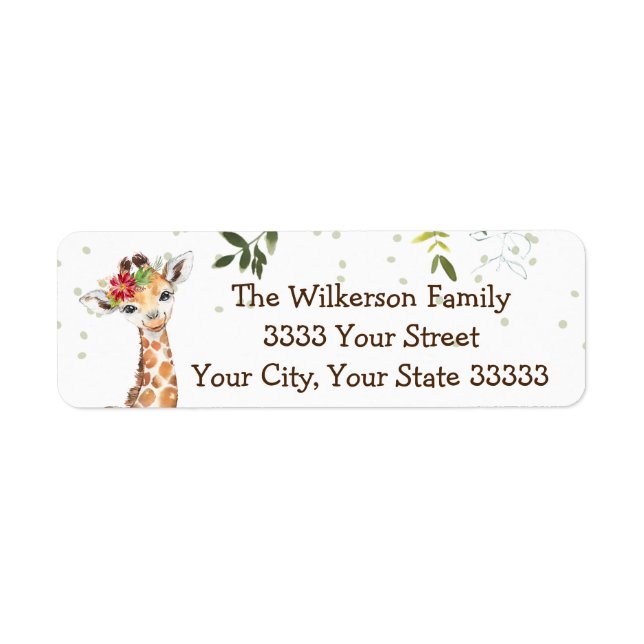 Safari Jungle Giraffe Babydusche (Vorne)