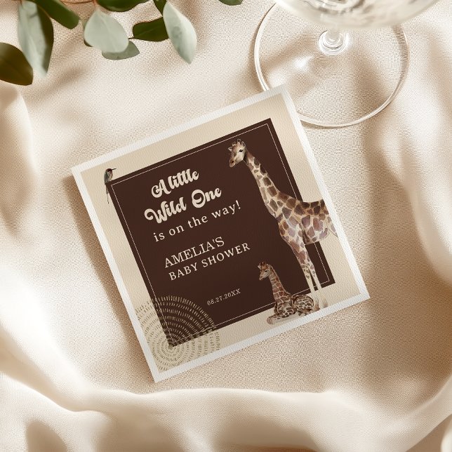 Safari Jungle Giraffe Babydusche Serviette (Von Creator hochgeladen)