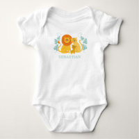 Safari Jungle Lion Baby Bodysuit