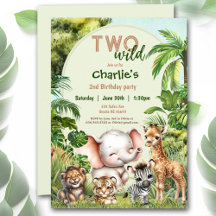 Safari Jungle Niedlicher Tiere Zwei Wilde 2. Gebur
