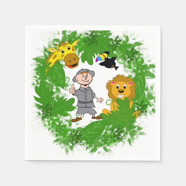 Safari Jungle Paper Napkin Serviette (Vorderseite)