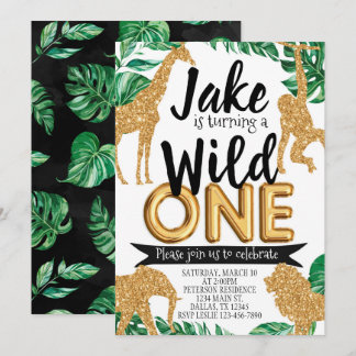 Safari Jungle Wild Eine Geburtstagsparty Einladung