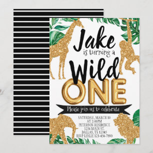 Safari Jungle Wild Eine Geburtstagsparty Einladung