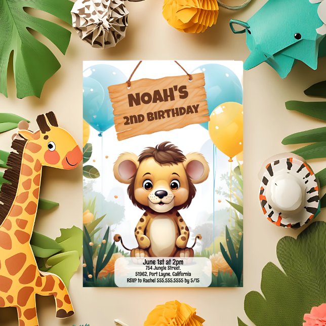 Safari Jungle zum Geburtstag Einladung für Kinder (Von Creator hochgeladen)