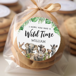 Safari Kindergeburtstag Vielen Dank Runder Aufkleber