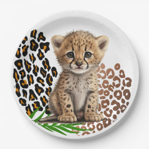 Safari Leopard Birthday Wild One Two Wild Party Pappteller