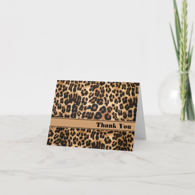 Safari Leopard Note Card Karte (Vorderseite)