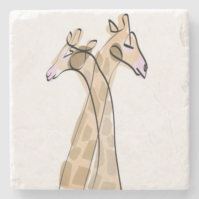 Safari Liebe Giraffe Untersetzer (Vorderseite)